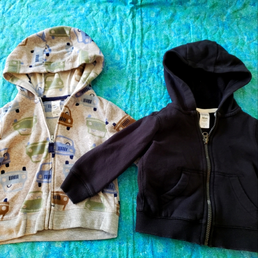 Carter's set of zip up hoodies 18 mo